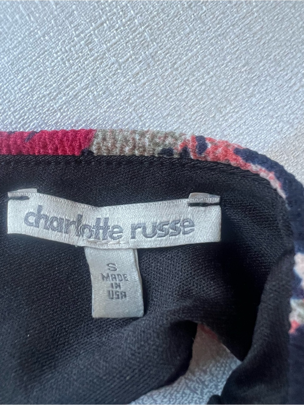 Vintage 90s Floral Mini Dress Charlotte Russe Made in USA - Picture 3 of 6